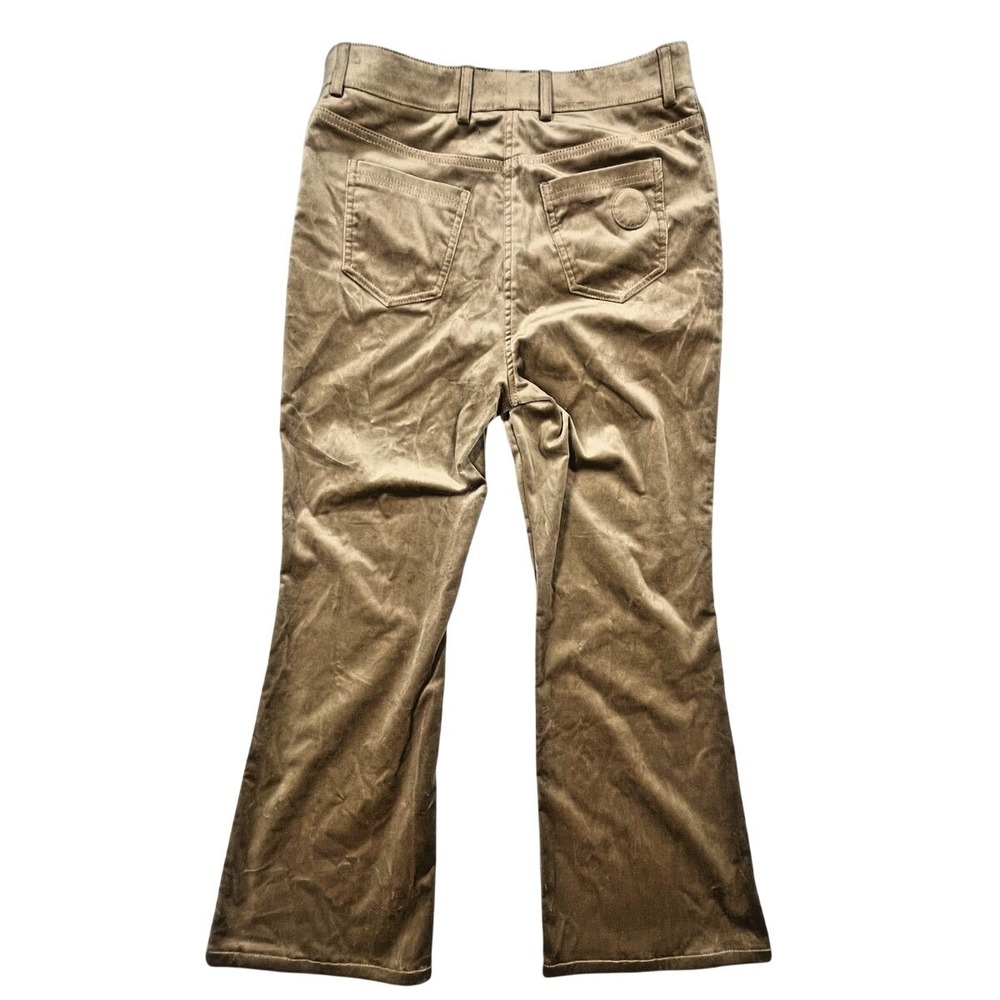 Akris Punto Caramel Velvet Flare Pants Cali Trousers Women 8 (Fits 31x27) Luxury - Picture 3 of 16